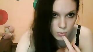 MilenaA в черном белье