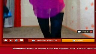 xKisulyax стриптиз в черных чулках