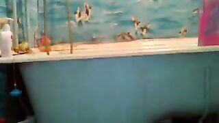 sandykiss в ванной и на кухне