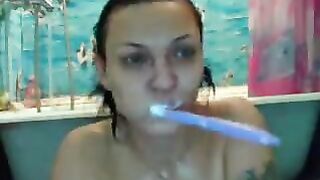 sandykiss в ванной и на кухне