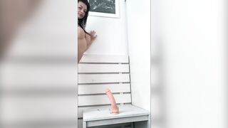 Beautiful Girl Rides a Dildo