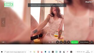 milashanyasha дрочит немного черным вибратором свою волосатенькую писю. Часть I